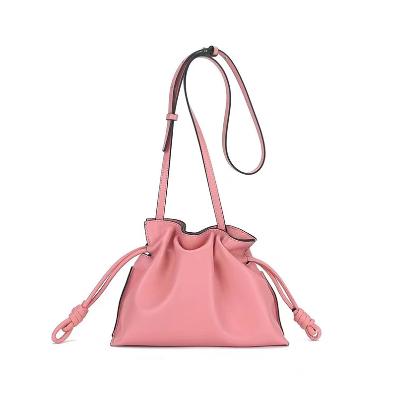 Cute Ladies Drawstring Leather Crossbody Bag LH3174_6 Colors