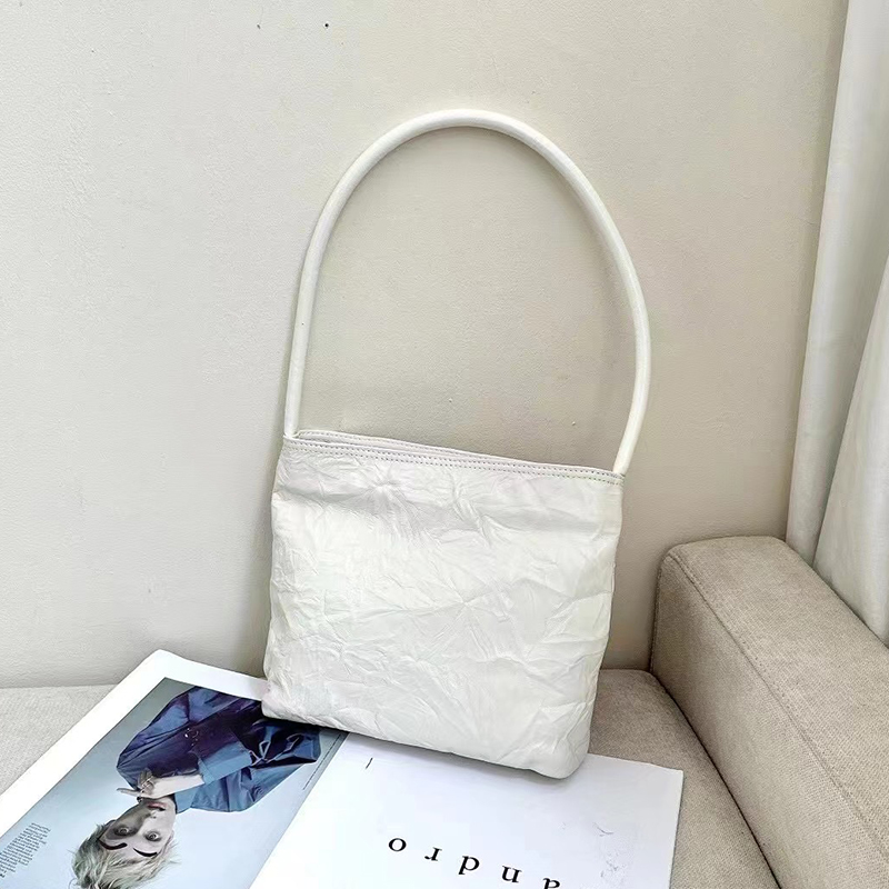 Wrinkle Leather Shoulder Bag Women Handbags LH3607_3 Colors