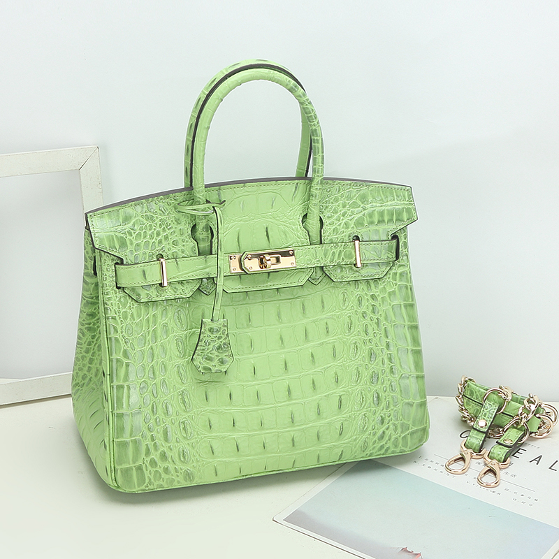 25cm Crocodile Embossed Leather Tote LH1633S_10 Colors