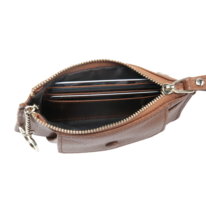 Leather Coin Purse Card Holder Key Chain Bag LH2778_3 Colors