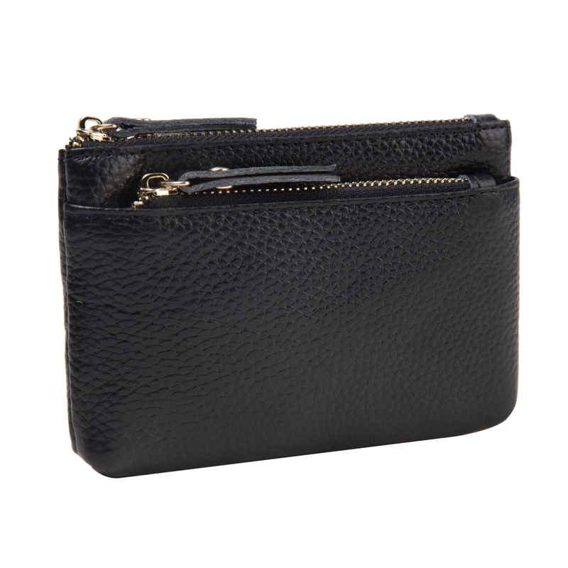 Muti Zipper Leather Coin Purse Wallet Bag LH2777_4 Colors
